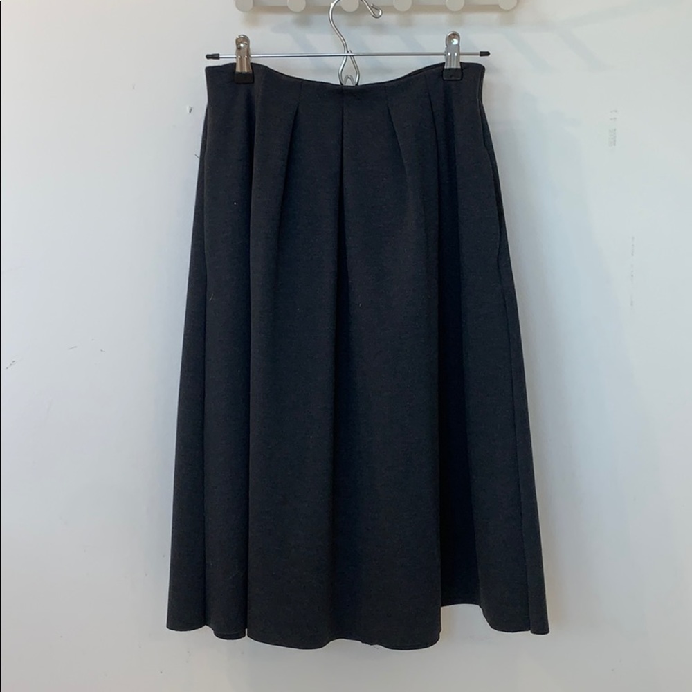 Madewell pleated ponte midi skirt